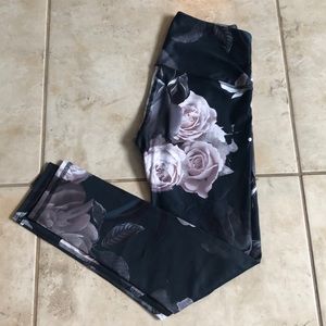 Navy, Grey & Pink Floral Noli legging
